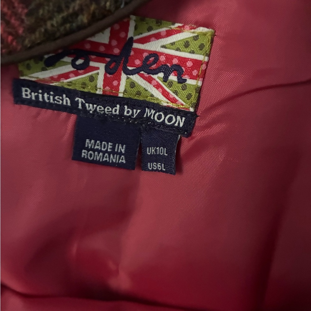 Boden British Tweed Multicolor Striped Blazer and Skirt Set - Picture 8 of 8